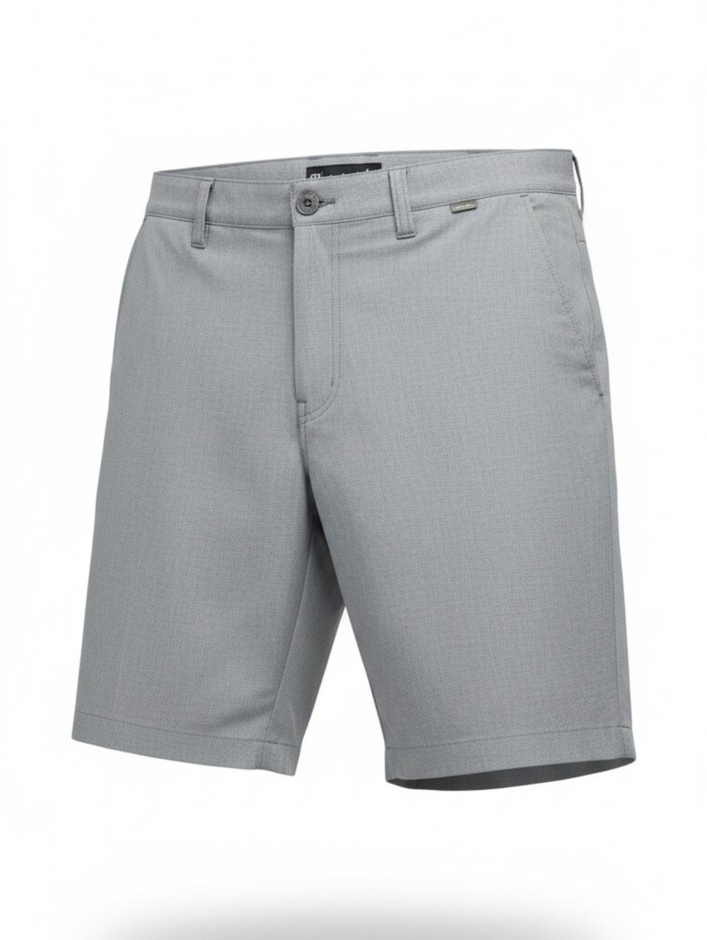 Travis Mathew Men's Gray Chino Shorts Flat Front Button Slash Pockets